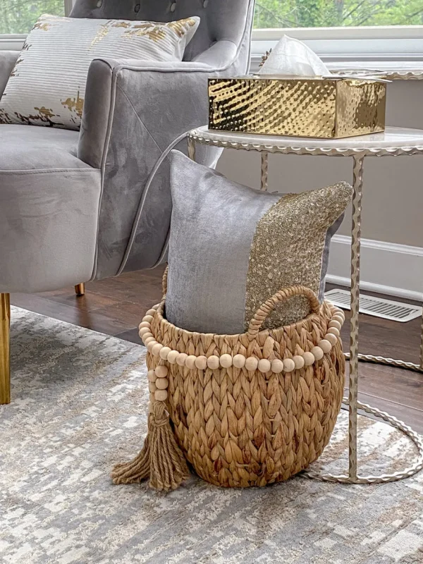 Inspire Me! Home Decor Braided Baskets With Beaded Tassel (Set Of 2)