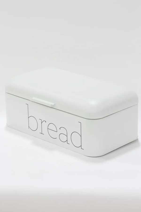 Inspire Me! Home Decor Bread Boxes Large White Metal Bread Box