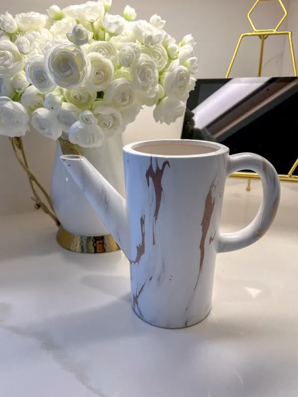 Inspire Me! Home Decor Ceramic Marble Watering Can/Pitcher