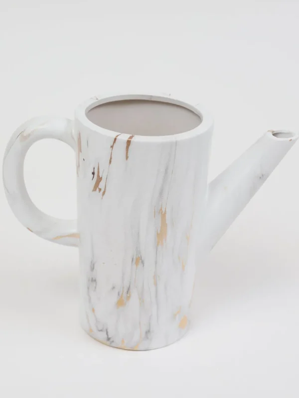 Inspire Me! Home Decor Ceramic Marble Watering Can/Pitcher