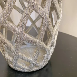 Inspire Me! Home Decor Champagne Ceramic Cut-Out Vase