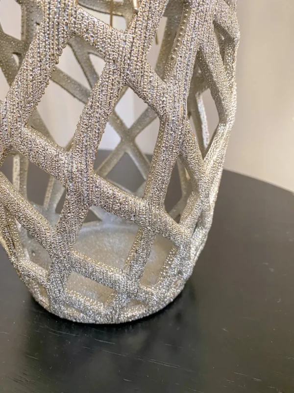 Inspire Me! Home Decor Champagne Ceramic Cut-Out Vase