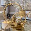 Inspire Me! Home Decor Circular Gold Metal Candle Holder (2 Sizes)