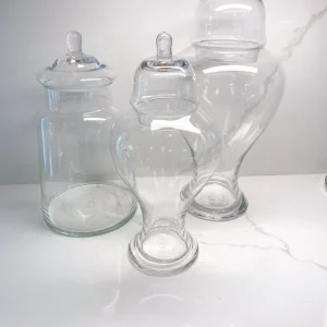 Inspire Me! Home Decor Clear Glass Apothecary Jar With Lid