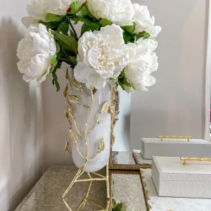 Inspire Me! Home Decor Cream Real Touch Peony Stem