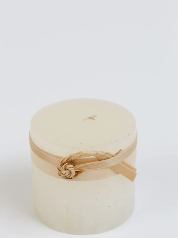 Inspire Me! Home Decor Cream Textured Pillar Candle (2 Sizes)