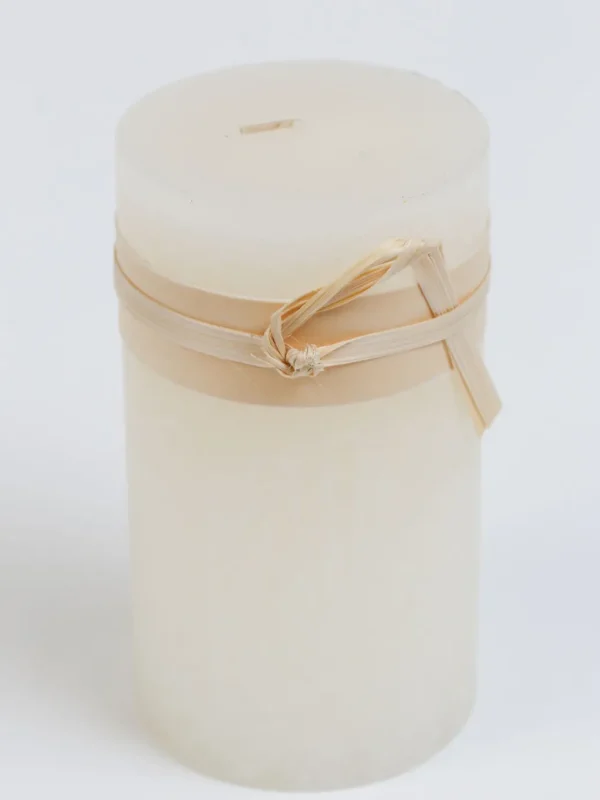 Inspire Me! Home Decor Cream Textured Pillar Candle (2 Sizes)