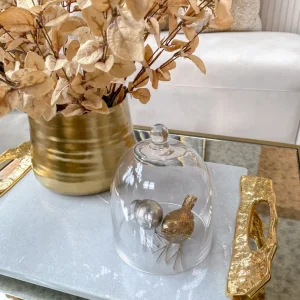 Inspire Me! Home Decor Crumpled Edge Gold Vase