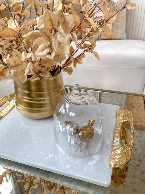 Inspire Me! Home Decor Crumpled Edge Gold Vase