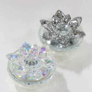 Inspire Me! Home Decor Crystal Lotus Top Candle (2 Colors)