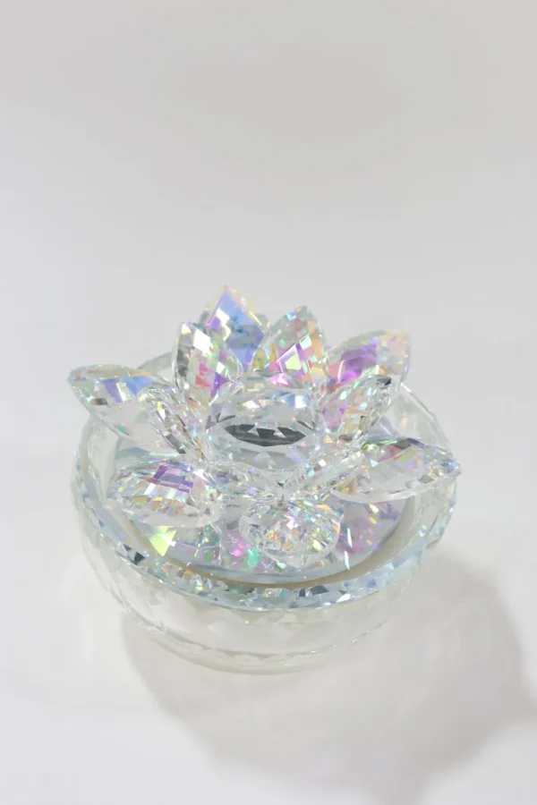 Inspire Me! Home Decor Crystal Lotus Top Candle (2 Colors)