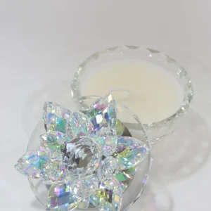 Inspire Me! Home Decor Crystal Lotus Top Candle (2 Colors)