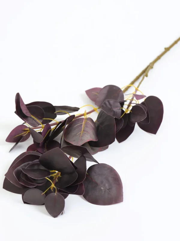 Inspire Me! Home Decor Dark Plum Flat Leaf Eucalyptus Stem