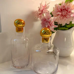 Inspire Me! Home Decor Decanter With Gold Round Top (2 Sizes)