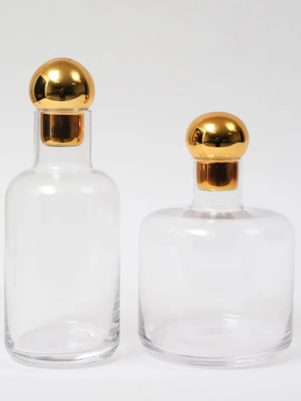 Inspire Me! Home Decor Decanter With Gold Round Top (2 Sizes)