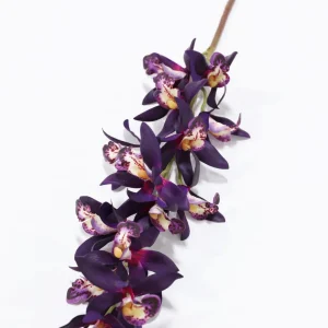 Inspire Me! Home Decor Deep Purple Dendrobium Orchid Stem