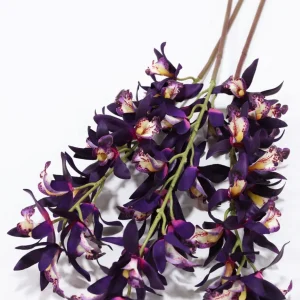 Inspire Me! Home Decor Deep Purple Dendrobium Orchid Stem