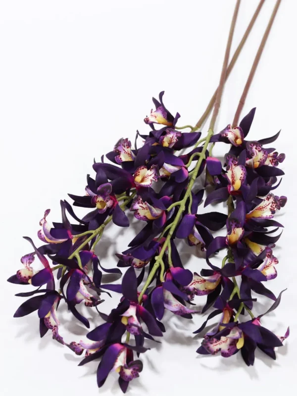 Inspire Me! Home Decor Deep Purple Dendrobium Orchid Stem