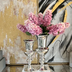 Inspire Me! Home Decor Detailed Stem Vase (2 Colors & 2 Sizes)