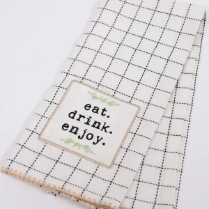 Inspire Me! Home Decor “Eat, Drink, Enjoy” Patterned Kitchen Towel