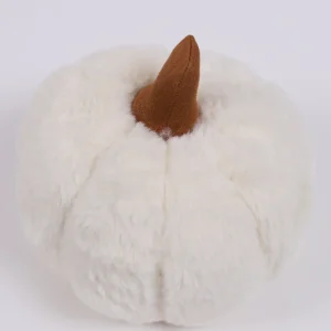 Inspire Me! Home Decor Faux Fur Ivory Pumpkin Pillow