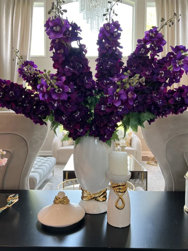 Inspire Me! Home Decor Floral Stems 37.5″ Purple Delphinium Stem