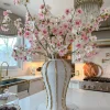 Inspire Me! Home Decor Floral Stems 49″ Blush Pink & White Cherry Blossom Stem