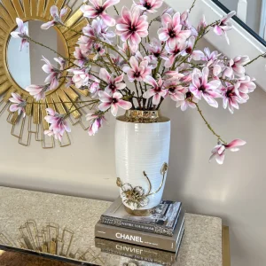 Inspire Me! Home Decor Floral Stems 28.75″ Soft Pink Magnolia Stem