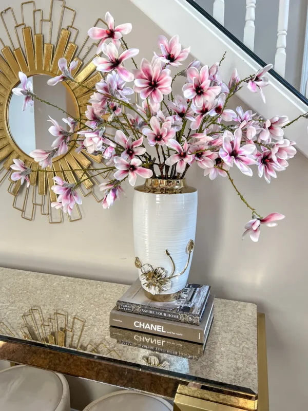 Inspire Me! Home Decor Floral Stems 28.75″ Soft Pink Magnolia Stem