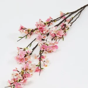 Inspire Me! Home Decor Floral Stems 51″ Pink & Cream Cherry Blossom Stem