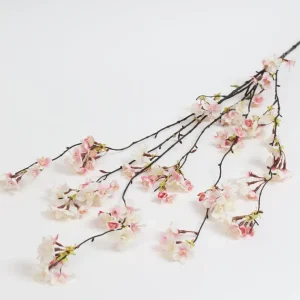 Inspire Me! Home Decor Floral Stems 58″ Pink And White Cascading Cherry Blossom Stem