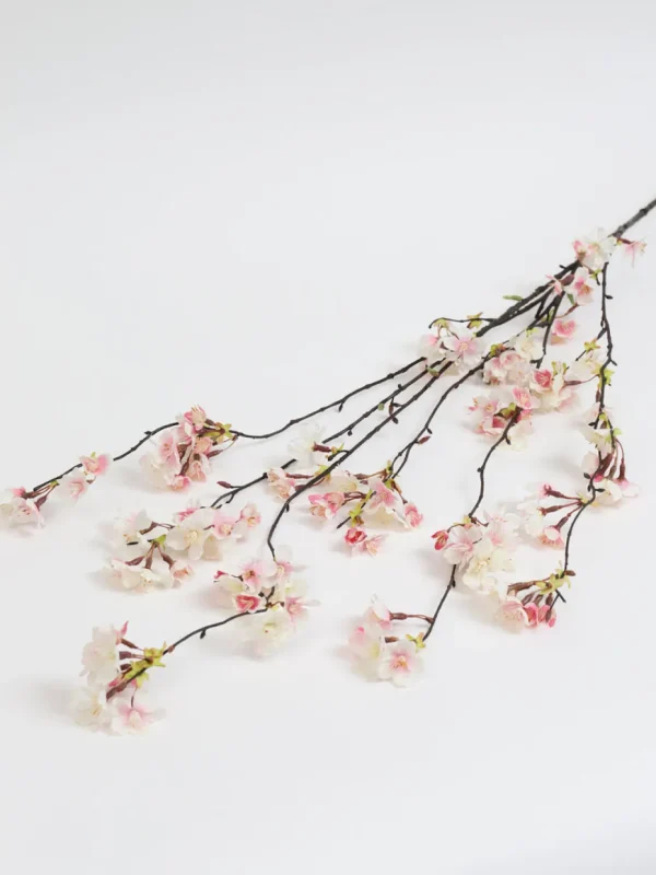 Inspire Me! Home Decor Floral Stems 58″ Pink And White Cascading Cherry Blossom Stem