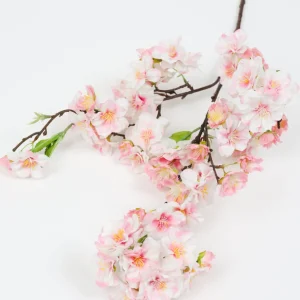 Inspire Me! Home Decor Floral Stems 18″ Pink And White Cherry Blossom Stem