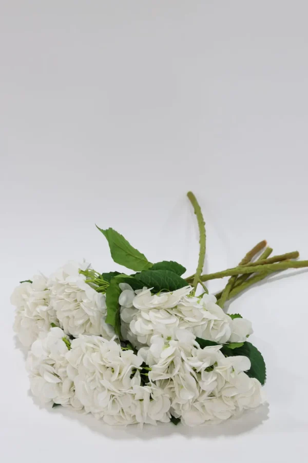 Inspire Me! Home Decor Floral Stems Real Touch White Hydrangea Stem