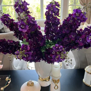 Inspire Me! Home Decor Floral Stems 37.5″ Purple Delphinium Stem