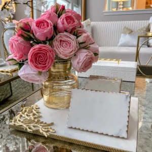 Inspire Me! Home Decor Floral Stems Real Touch Rose Bundle (2 Colors)