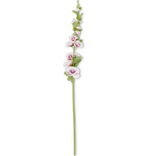 Inspire Me! Home Decor Floral Stems Hollyhock Stem (3 Colors)