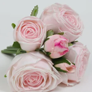 Inspire Me! Home Decor Floral Stems Real Touch Rose Bundle (2 Colors)