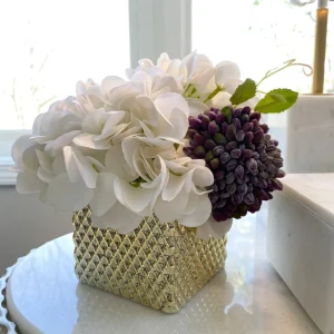 Inspire Me! Home Decor Floral Stems Real Touch White Hydrangea Stem