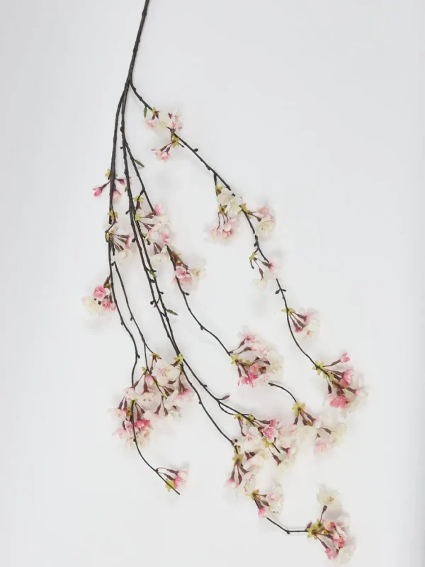 Inspire Me! Home Decor Floral Stems 58″ Pink And White Cascading Cherry Blossom Stem