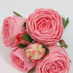 Inspire Me! Home Decor Floral Stems Real Touch Rose Bundle (2 Colors)