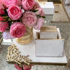Inspire Me! Home Decor Floral Stems Real Touch Rose Bundle (2 Colors)