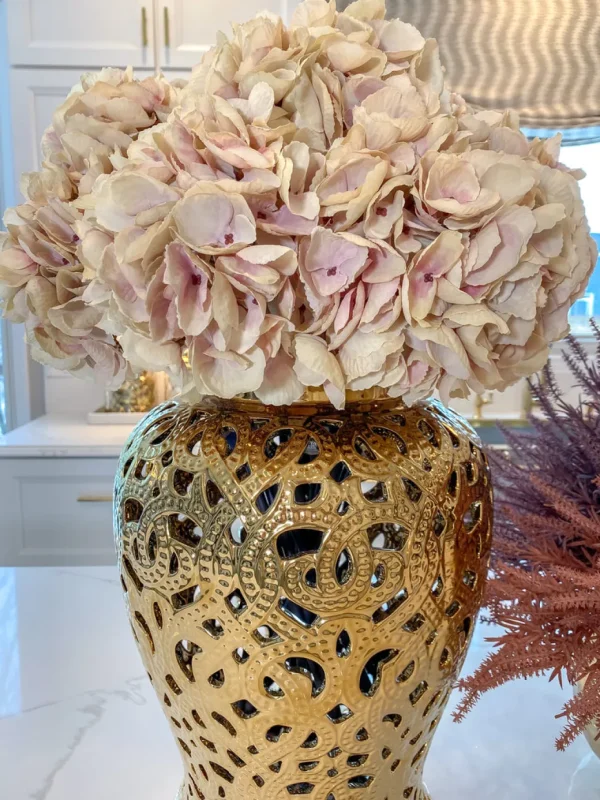 Inspire Me! Home Decor French Beige/Blush Hydrangea Stem Floral Stems
