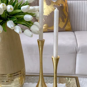 Inspire Me! Home Decor Geometric Candlesticks (2 Sizes And 2 Colors)