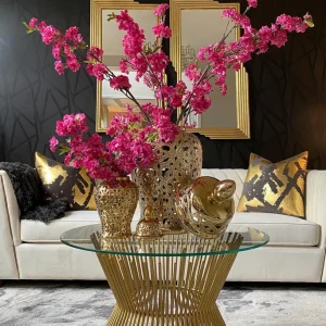 Inspire Me! Home Decor Ginger Jars Gold Beaded Ginger Jar (2 Sizes)