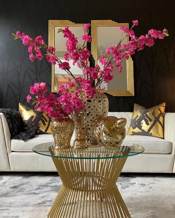 Inspire Me! Home Decor Ginger Jars Gold Beaded Ginger Jar (2 Sizes)