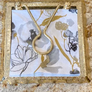 Inspire Me! Home Decor Glass And Gold Napkin Holder