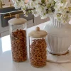 Inspire Me! Home Decor Glass Jars With Wooden Lids (2 Sizes) KITCHEN