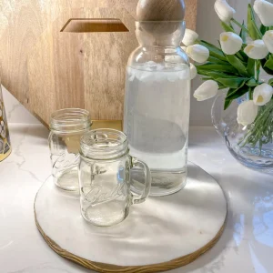 Inspire Me! Home Decor Glass Decanter W/ Mango Wood Stopper