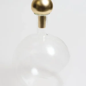 Inspire Me! Home Decor Glass Bottle With Gold Stopper